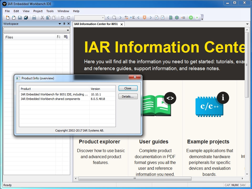 IAR Embedded Workbench for 8051 version 10.10.1