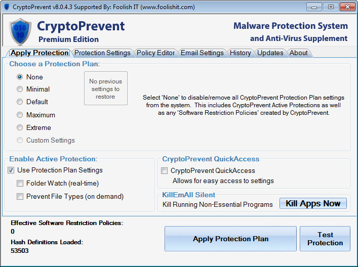 CryptoPrevent 9.0.0.1 Premium Edition