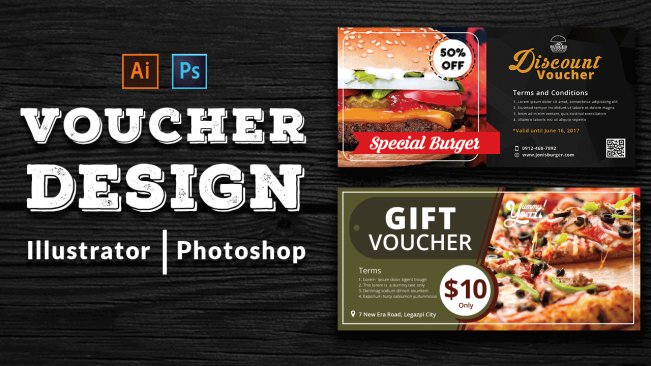 How to Design Voucher Cards in Photoshop and Illustrator