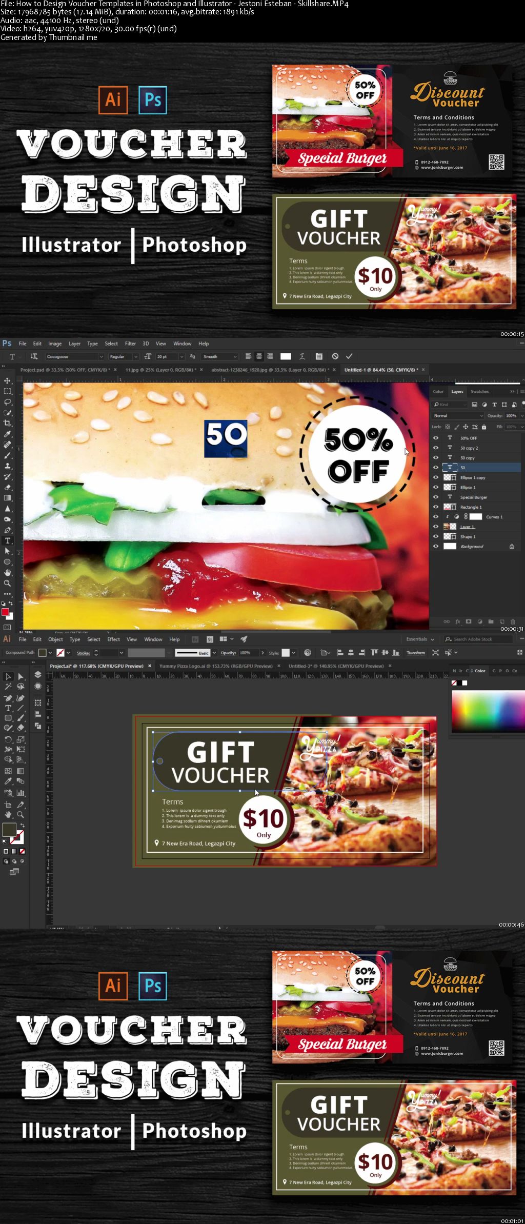 How to Design Voucher Cards in Photoshop and Illustrator