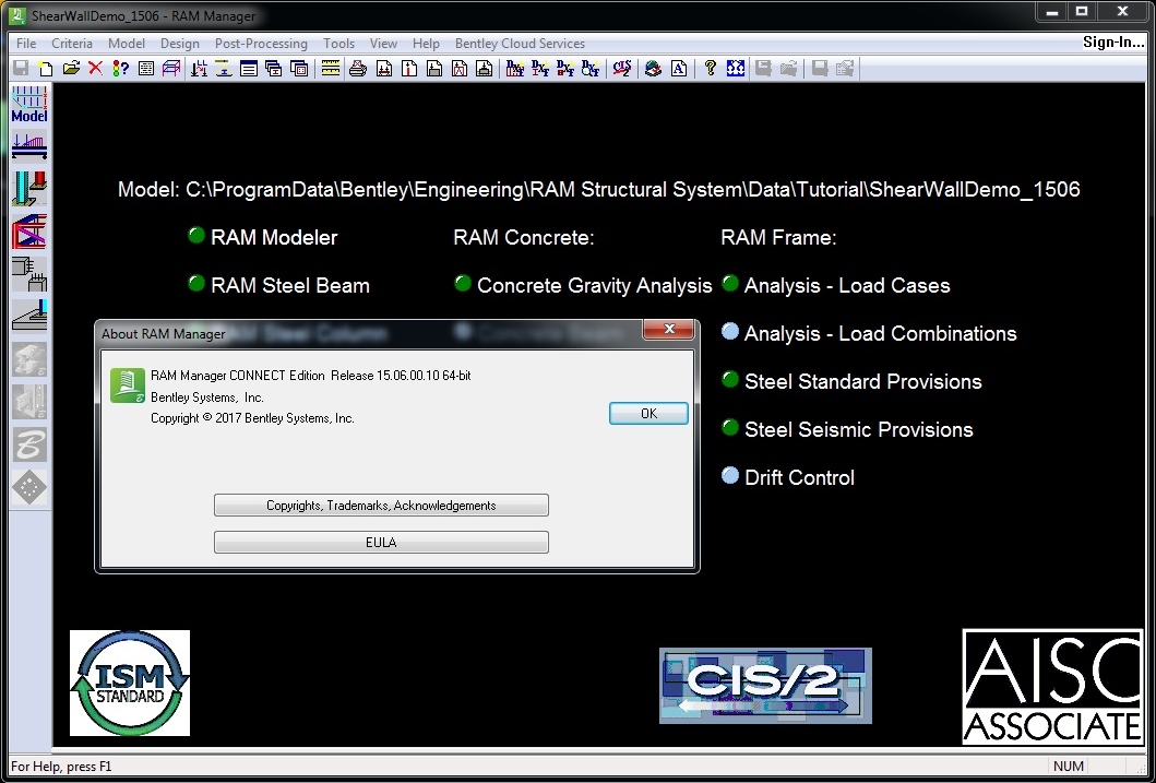 RAM Structural System CONNECT Edition V15 Update 6