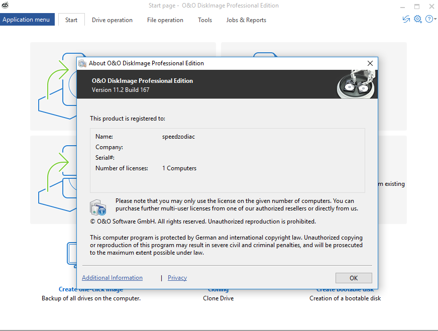 O&O DiskImage Professional Edition 11.2 Build 167