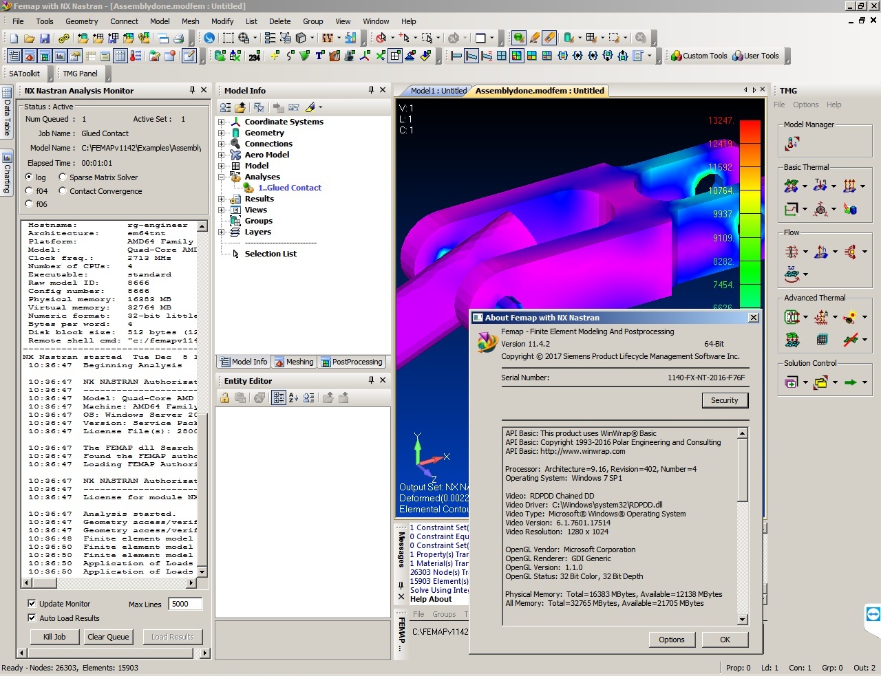 Siemens FEMAP 11.4.2 with NX Nastran