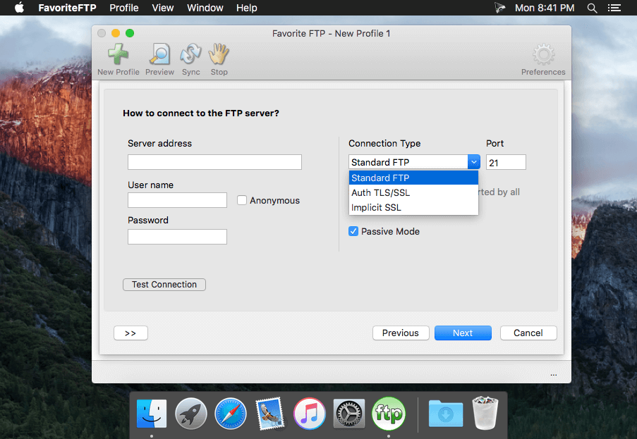 Favorite FTP 3.4 MacOSX