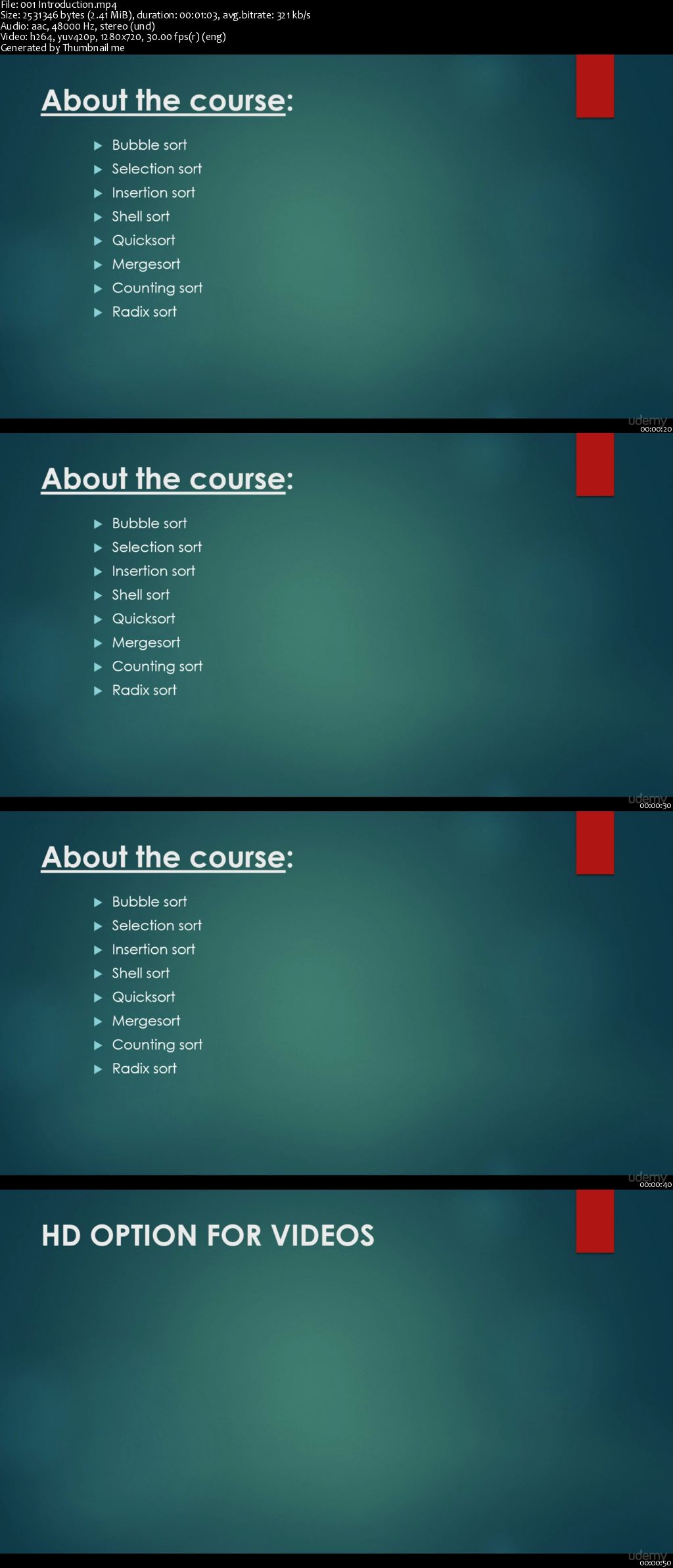 Sorting Algorithms in C++