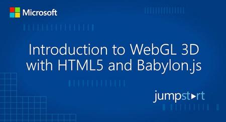 Introduction to WebGL 3D with HTML5 and Babylon.js