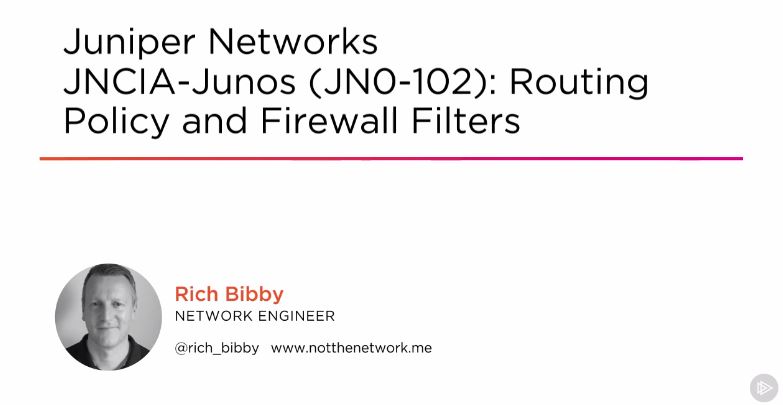 Juniper Networks JNCIA-Junos (JN0-102): Routing Policy and Firewall Filters