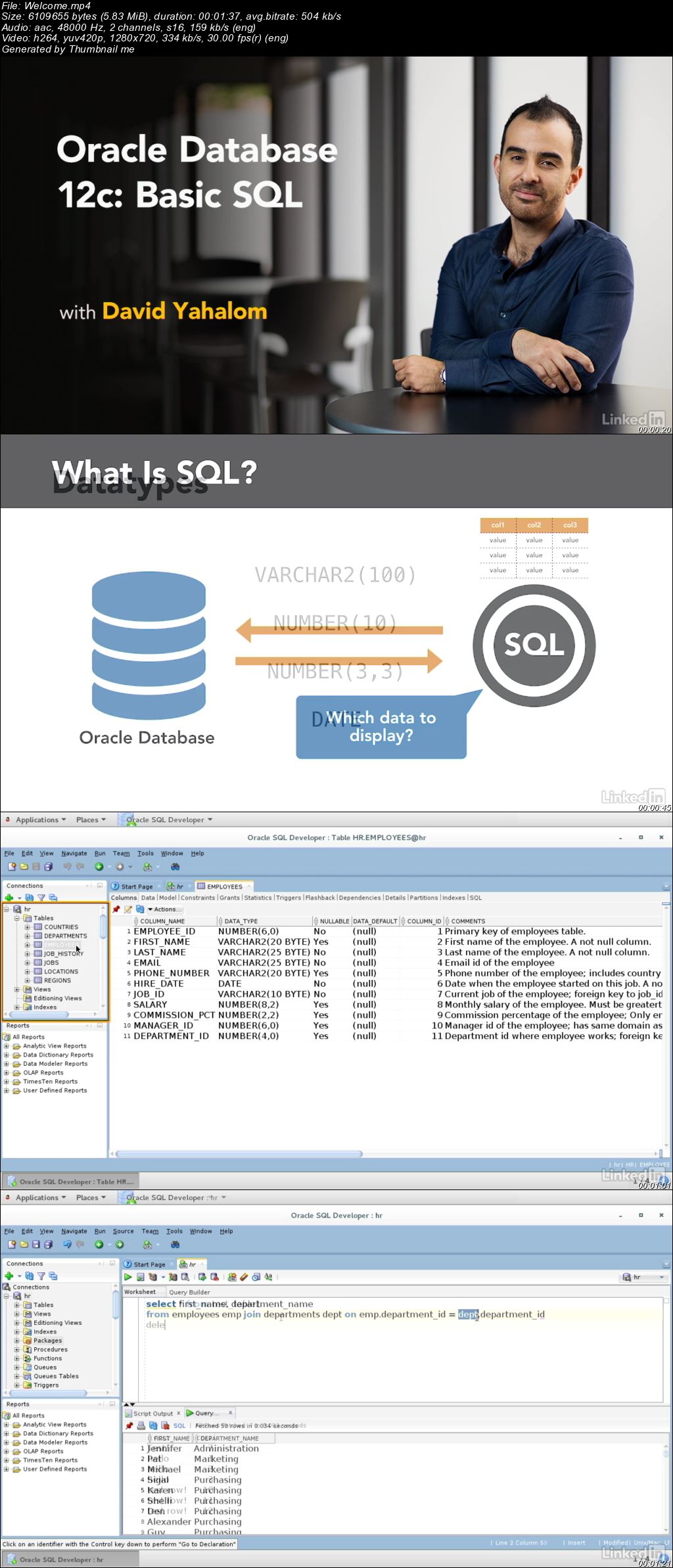 Oracle Database 12c: Basic SQL