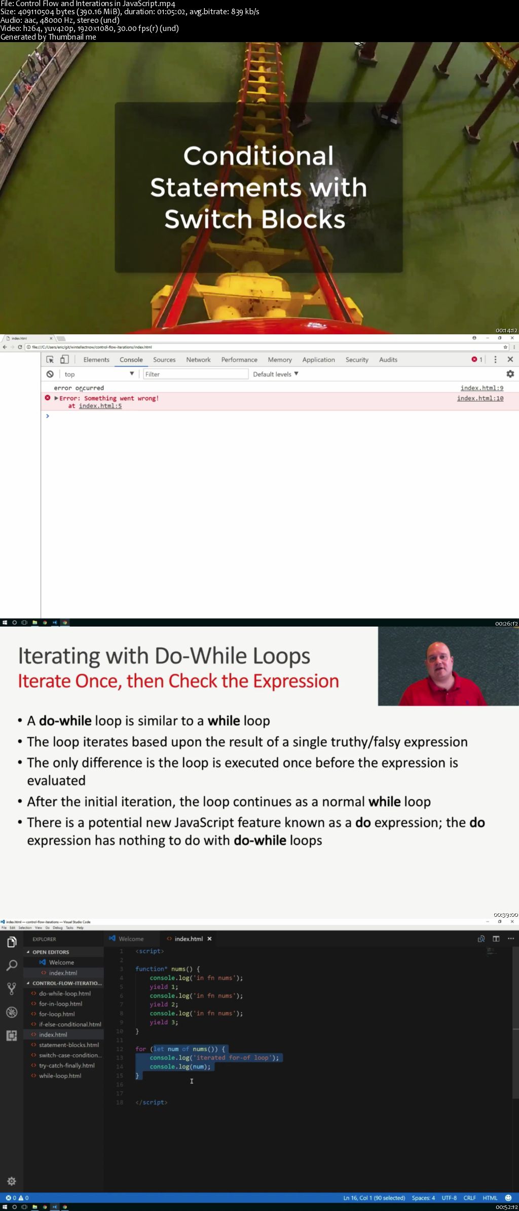 Control Flow and Interations in JavaScript