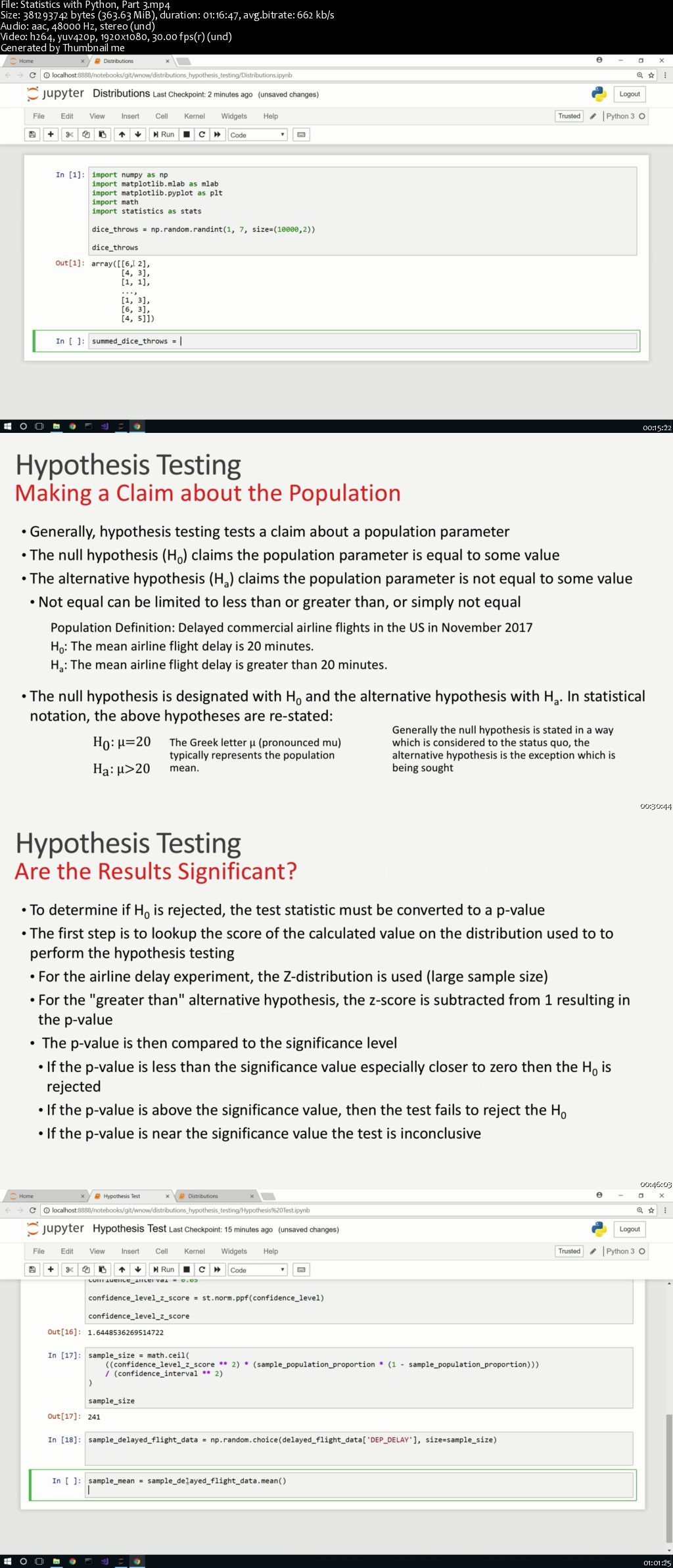 Statistics with Python, Part 3