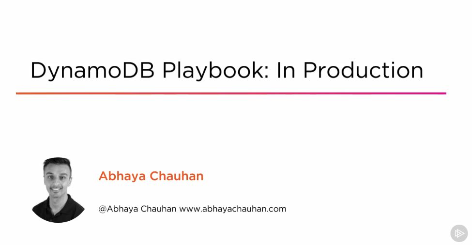 DynamoDB Playbook: In Production