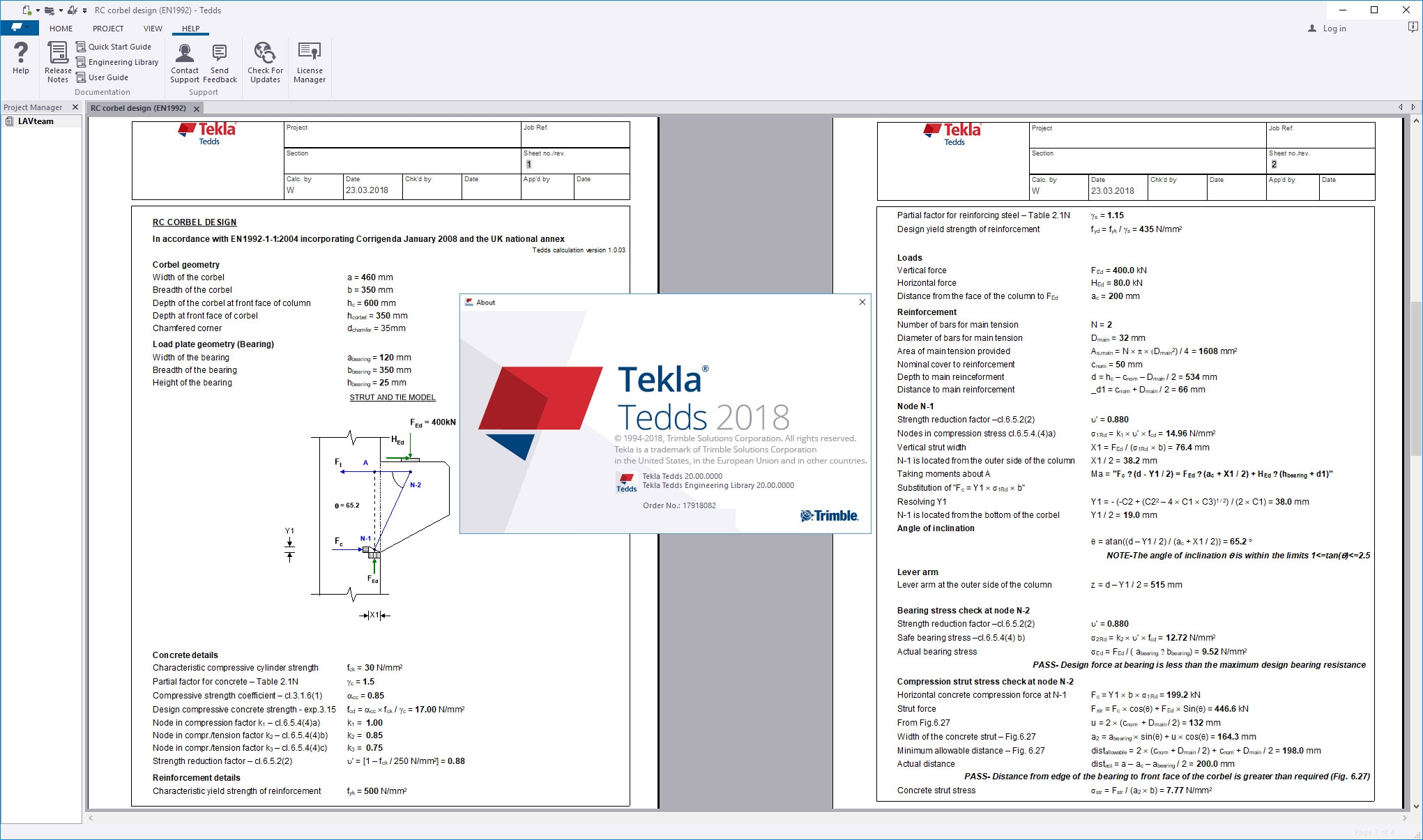 Trimble Tekla Tedds 2018 version 20.00.0000