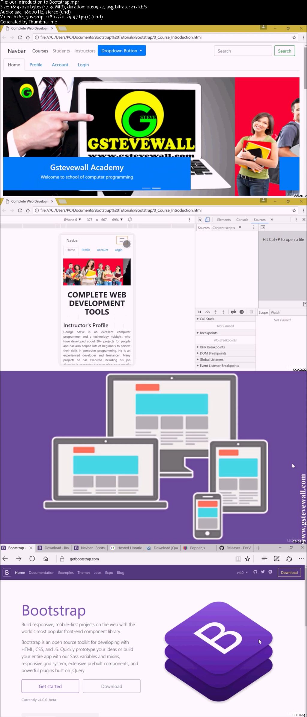 Complete Bootstrap course with responsive website design