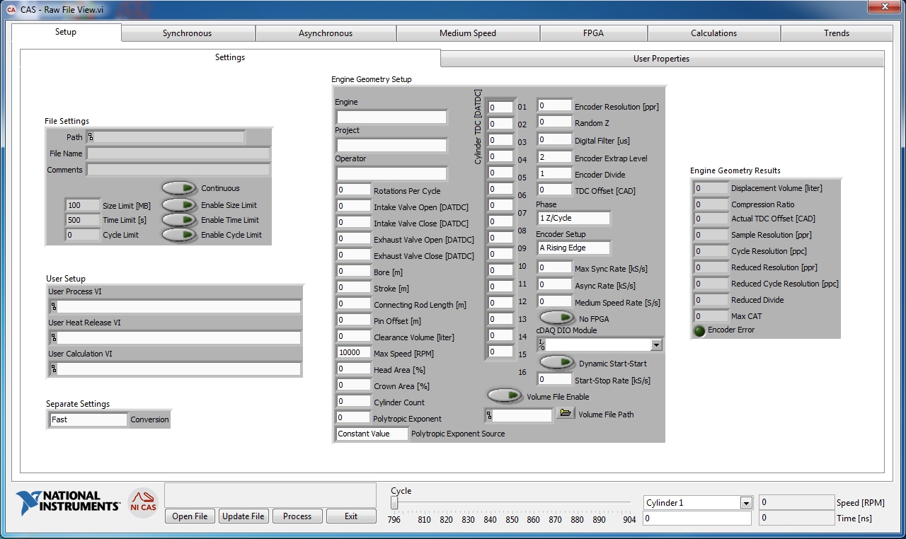 NI Combustion Analysis System (CAS) Software for LabVIEW 2017