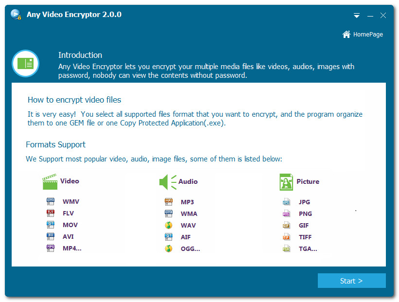 Any Video Encryptor 2.0.0