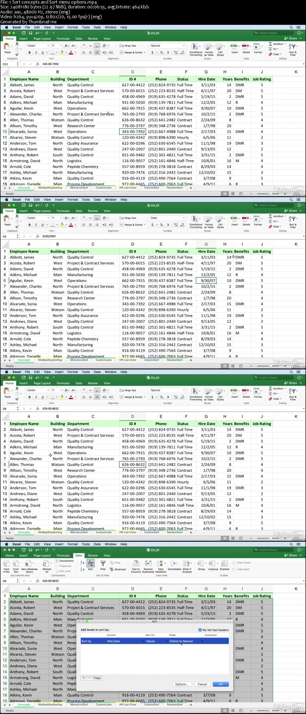 Excel 2016 for the Mac: Managing and Analyzing Data