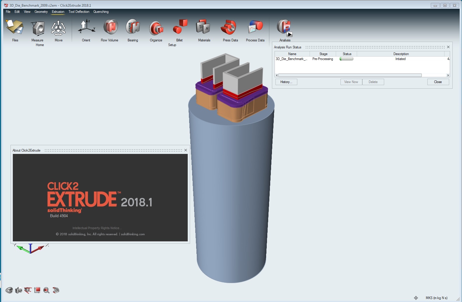 solidThinking Click2Extrude Metal/Polymer 2018.1.4904