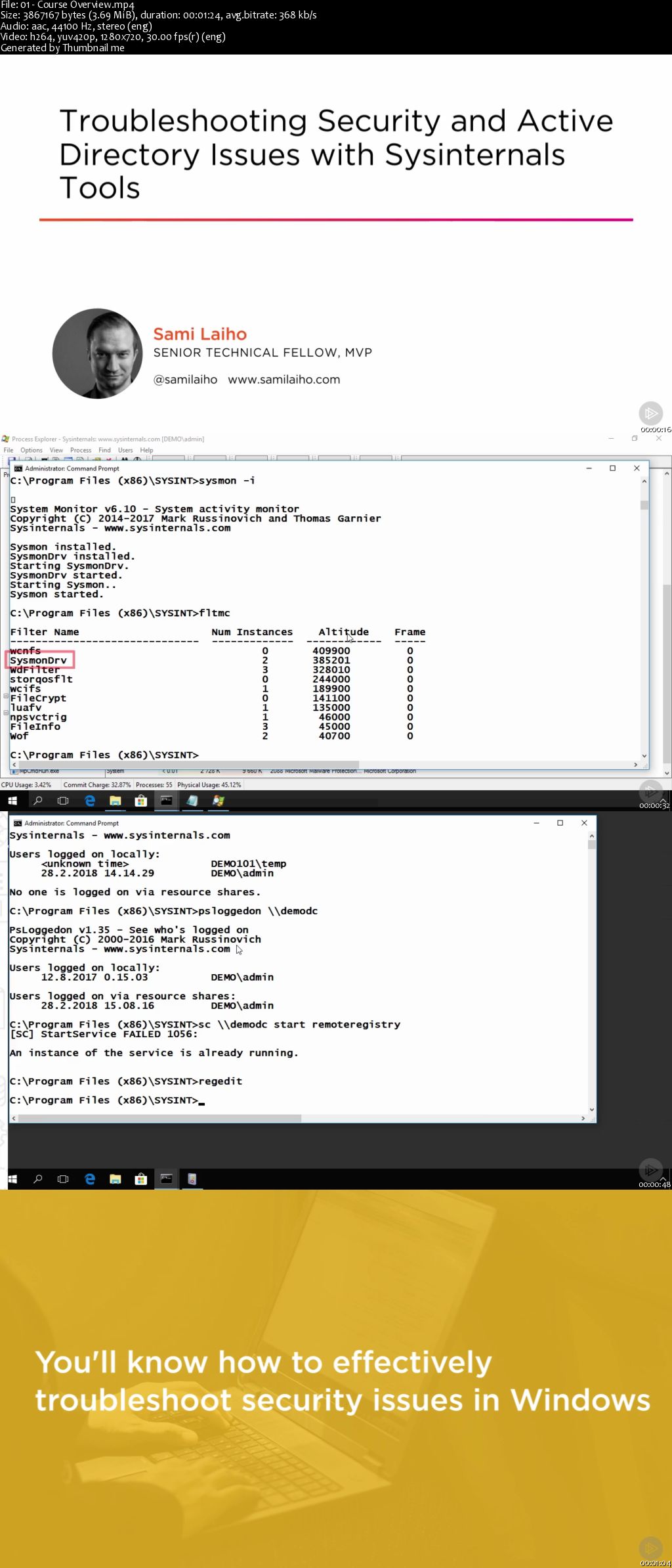 Troubleshooting Security and Active Directory Issues with Sysinternals Tools