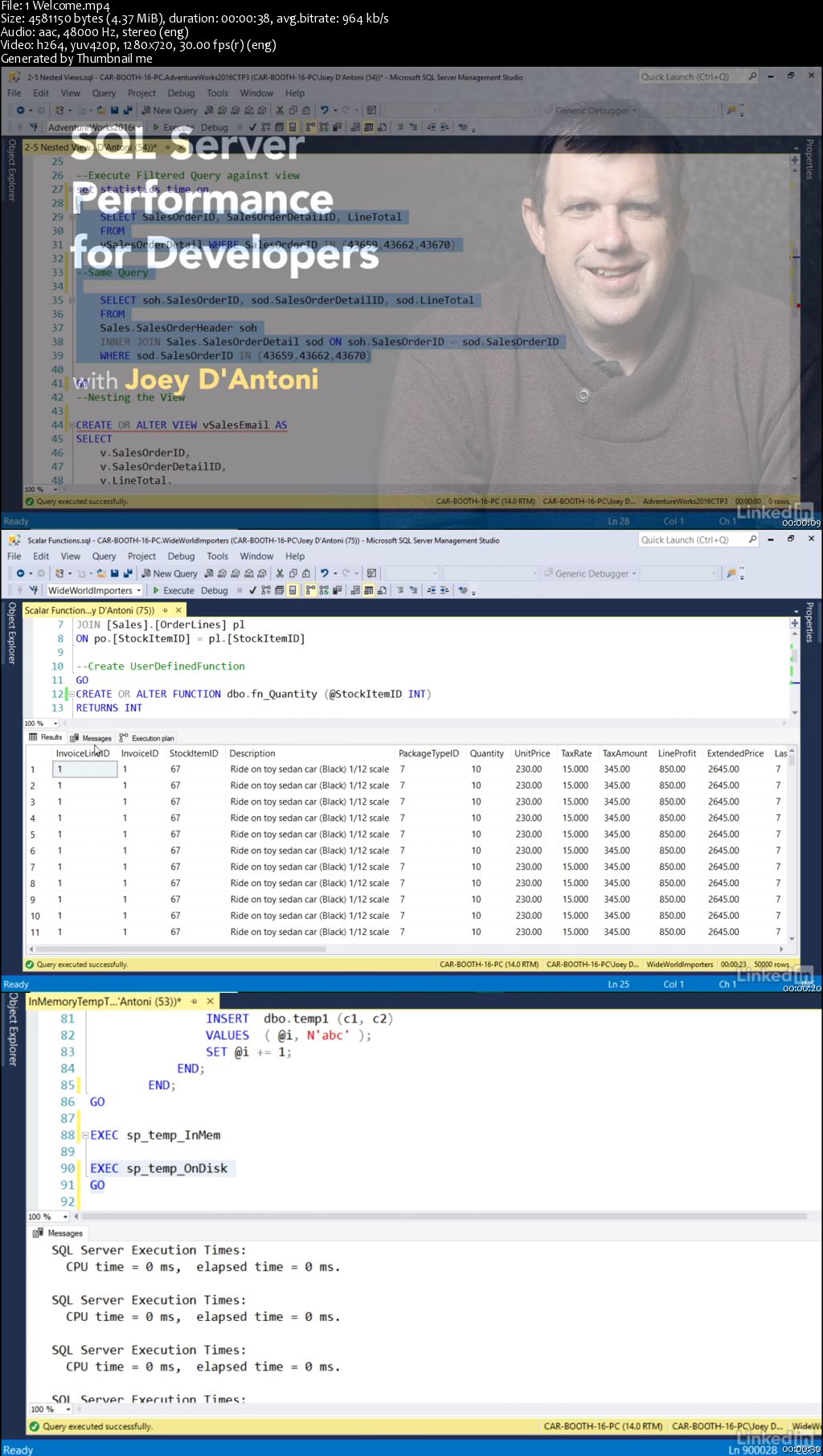 SQL Server Performance for Developers