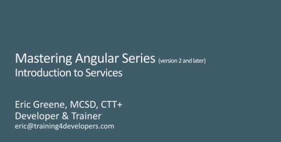 Mastering Angular, Part 3: Services