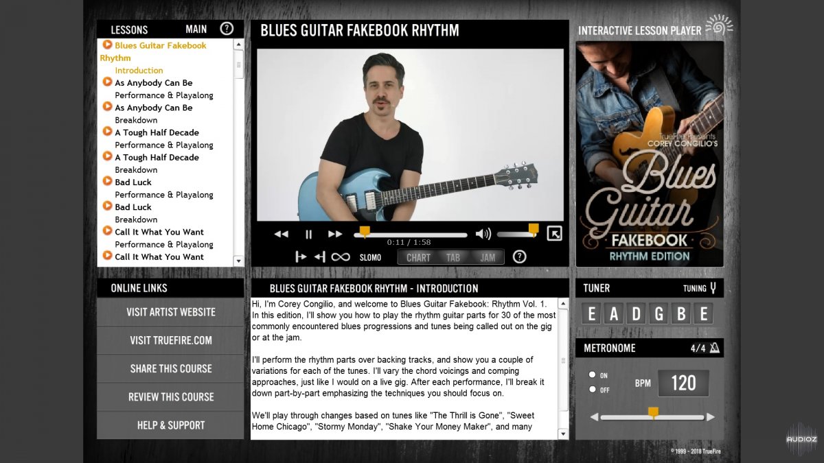 Truefire - Corey Congilio's Blues Guitar Fakebook Rhythm (2017) screenshot