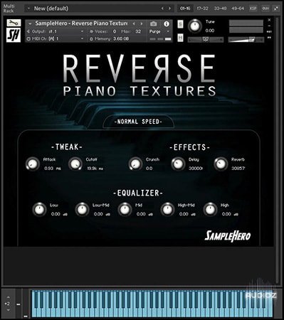 SampleHero Reverse Piano Textures KONTAKT screenshot