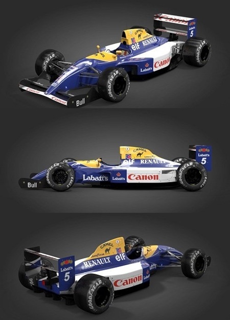 F1 Williams FW14 (Mansell, Patrese & Bonus Senna/FW16 texture) – Rigged