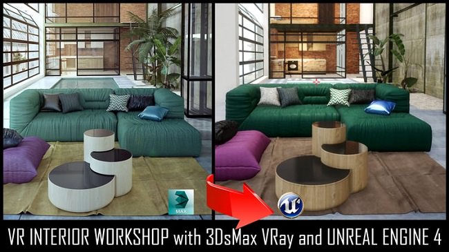 Unreal Engine 4 VR Interior Tour with 3DsMax VRay