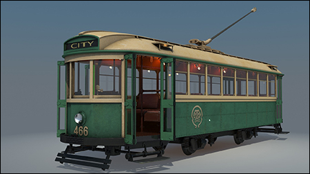 TurboSquid X-1 class tram No. 466