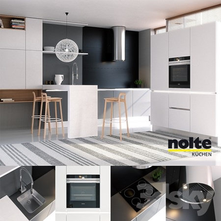 Kitchen NOLTE Glas Tec Satin + Sigma Lack (vray GGX, corona PBR)