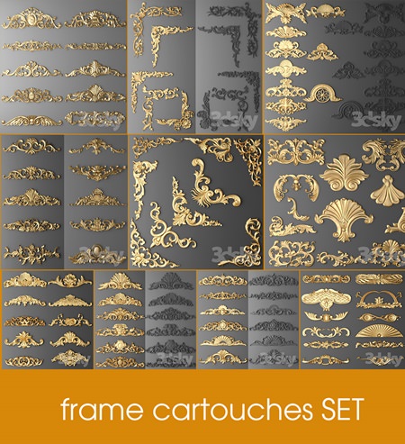 3dsky Frame Cartouches Set