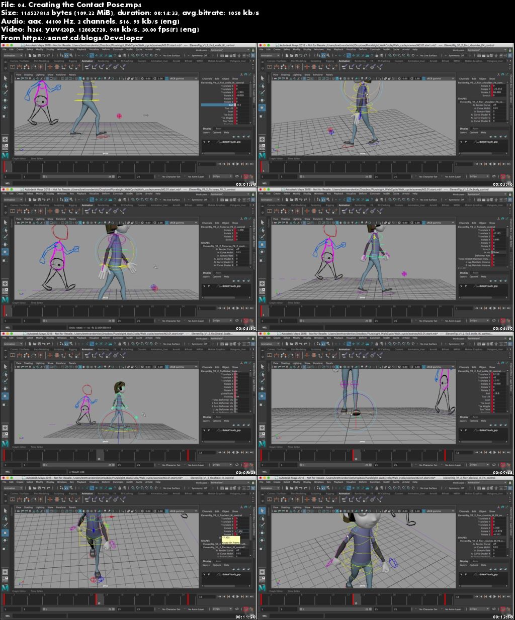 Animating a Walk Cycle in Maya