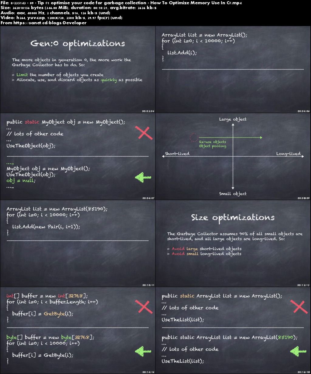 How To Optimize Memory Use In C#