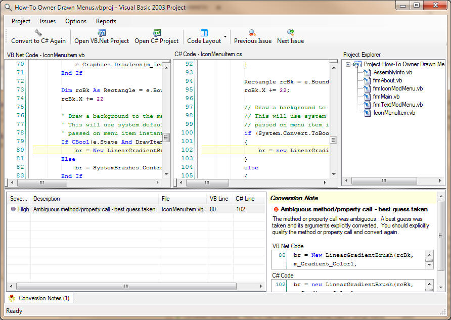 VB.Net to C Sharp Converter 3.12