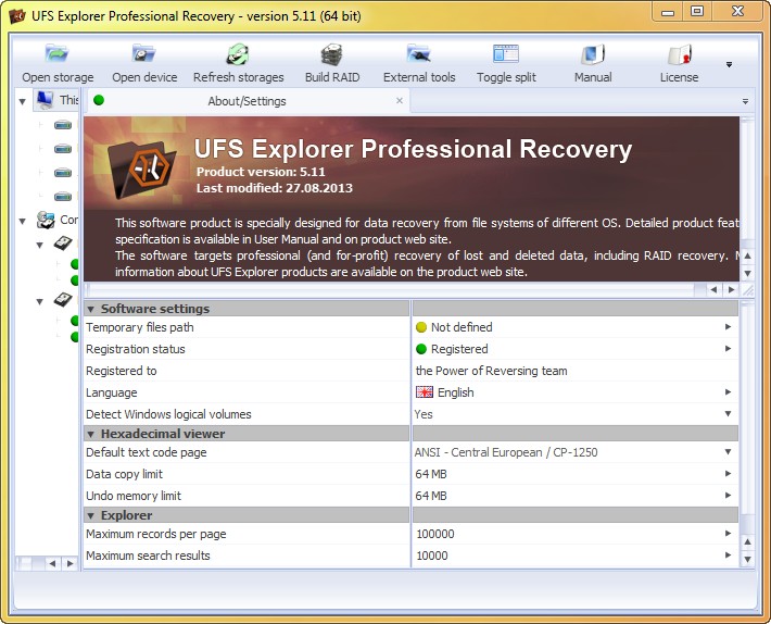 UFS Explorer Professional Recovery 5.11