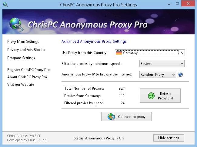 ChrisPC Anonymous Proxy Pro 7.10 Multilingual