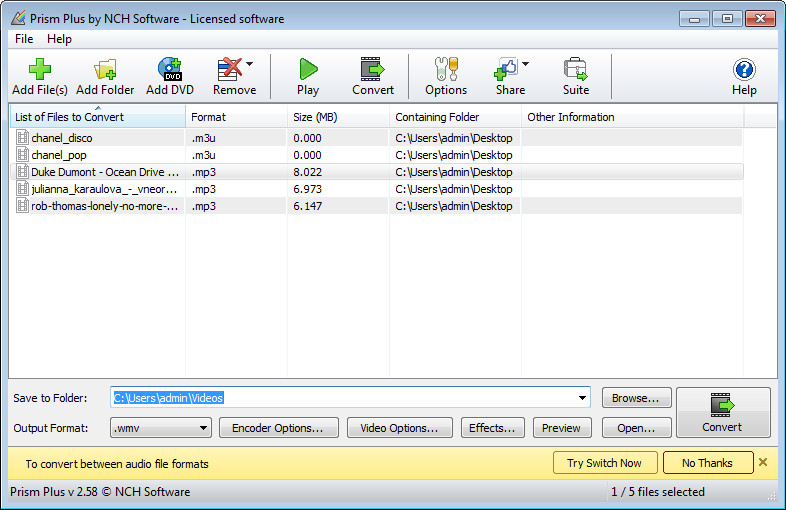 Prism Video File Converter Plus 3.01 Beta