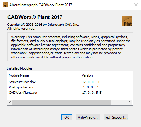 Intergraph CADWorx 2017 version 17.0.0