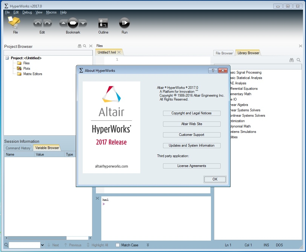 Altair HyperWorks Desktop 2017.0 with Help