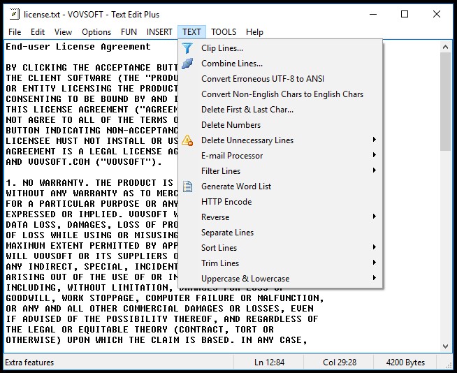 VovSoft Text Edit Plus 2.8