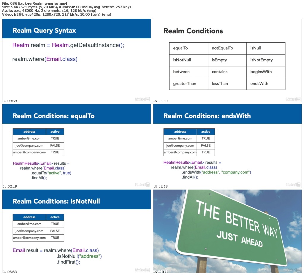 Lynda - Android App Development: Data Persistence Libraries