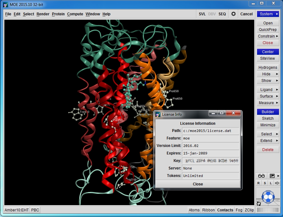 Molecular Operating Environment (MOE) 2015.10