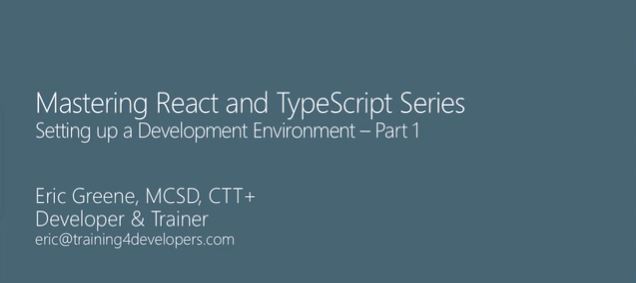 Mastering React and TypeScript