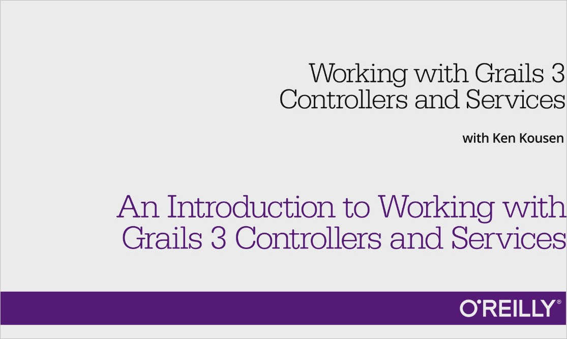 Working with Grails 3 Controllers and Services