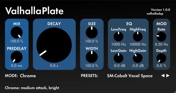 Valhalla DSP ValhallaPlate 1.5.0 MacOSX