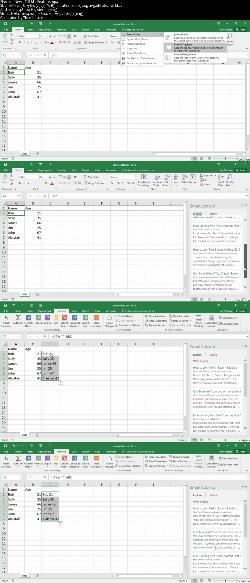 Learning Microsoft Excel 2016