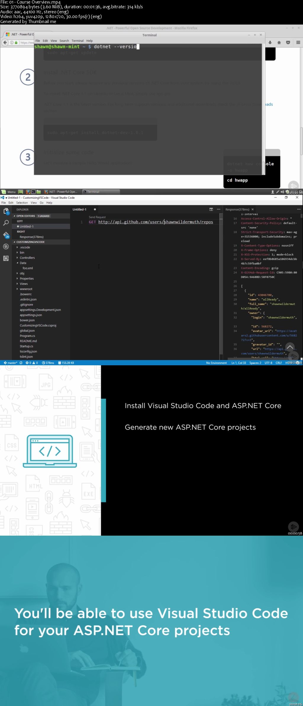 Using Visual Studio Code for ASP.NET Core Projects