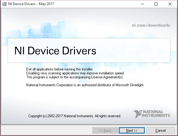 NI Device Drivers 2017.05 (version 17.5)