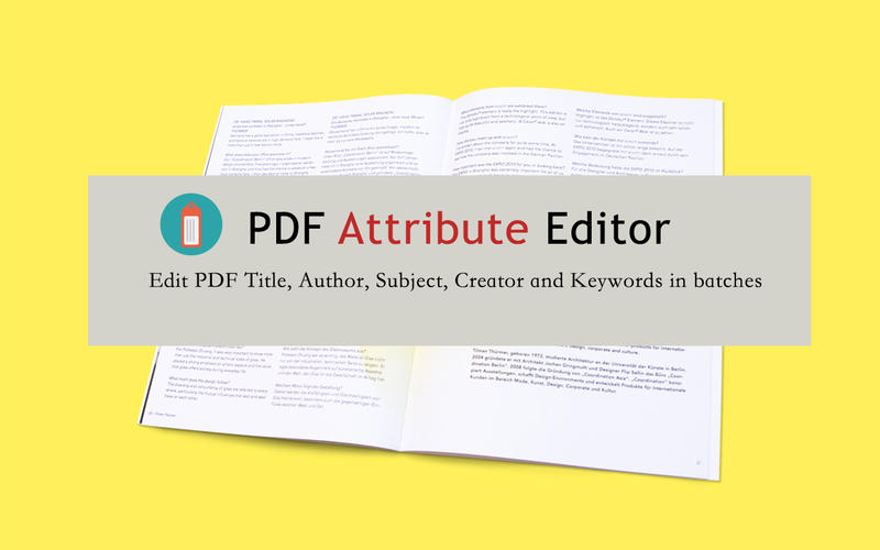 PDF Attribute Editor 1.1 MacOSX