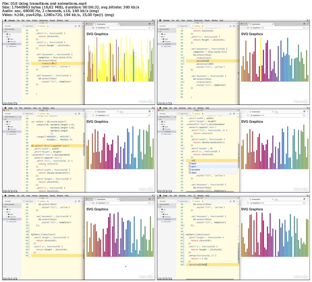 Lynda - Learning Data Visualization with D3.js